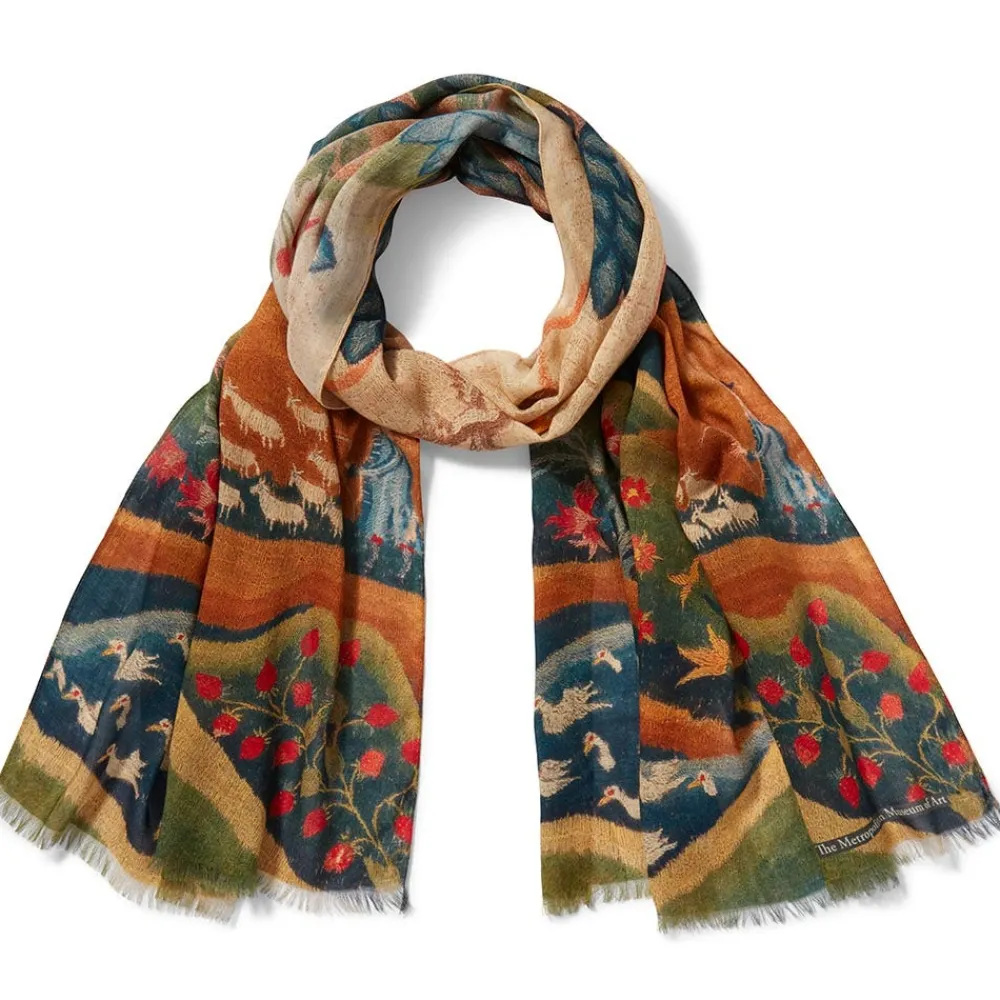 american_folk_art_landscape_oblong_scarf_0.webp American Folk Art Landscape Oblong Scarf*The Met Store Best Sale