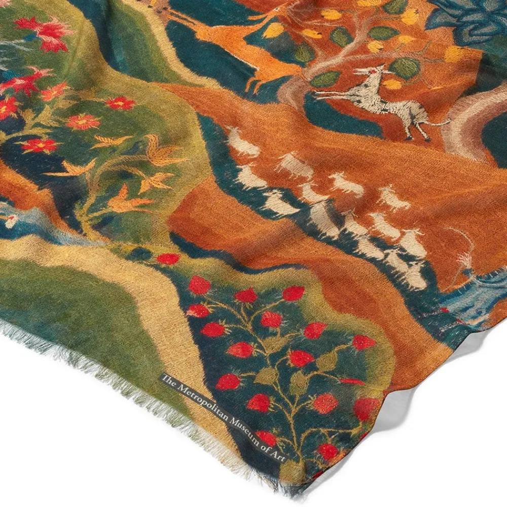 american_folk_art_landscape_oblong_scarf_2.webp American Folk Art Landscape Oblong Scarf*The Met Store Best Sale