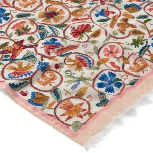 British Flowering Vines Embroidered Oblong Scarf*The Met Store New