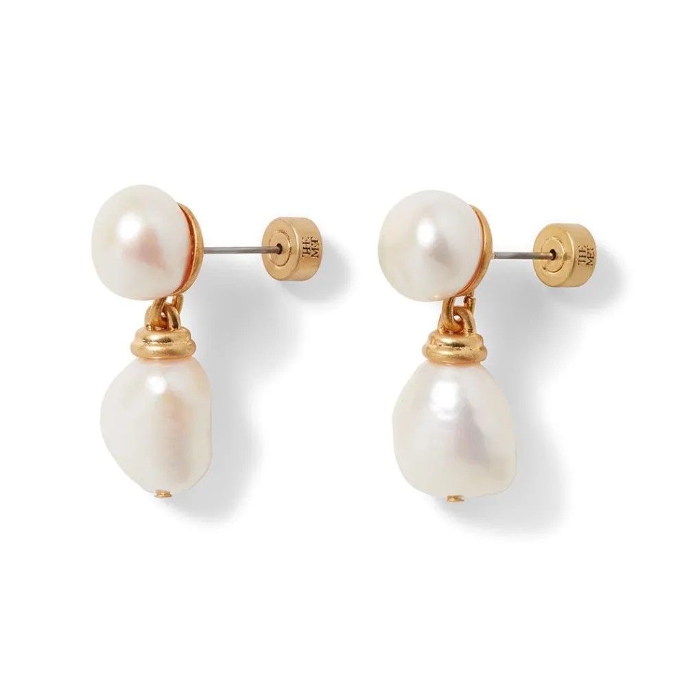 cypriot_twist_pearl_doubledrop_earrings_1.webp Cypriot Twist Pearl Double-Drop Earrings*The Met Store Outlet