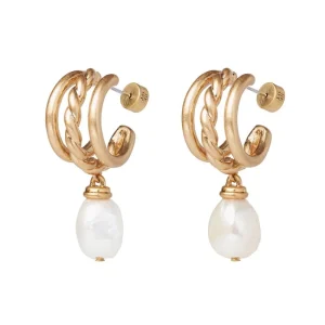 Cypriot Twist Pearl Necklace and Triple-Hoop Earrings Set*The Met Store Discount