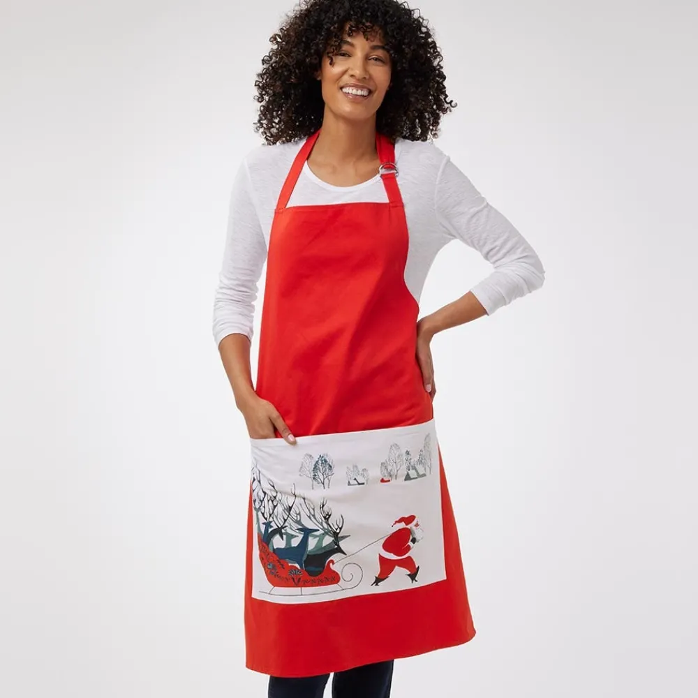 earle_santa_and_deer_apron_with_pocket_1.webp Earle Santa and Deer Apron with Pocket*The Met Store Fashion