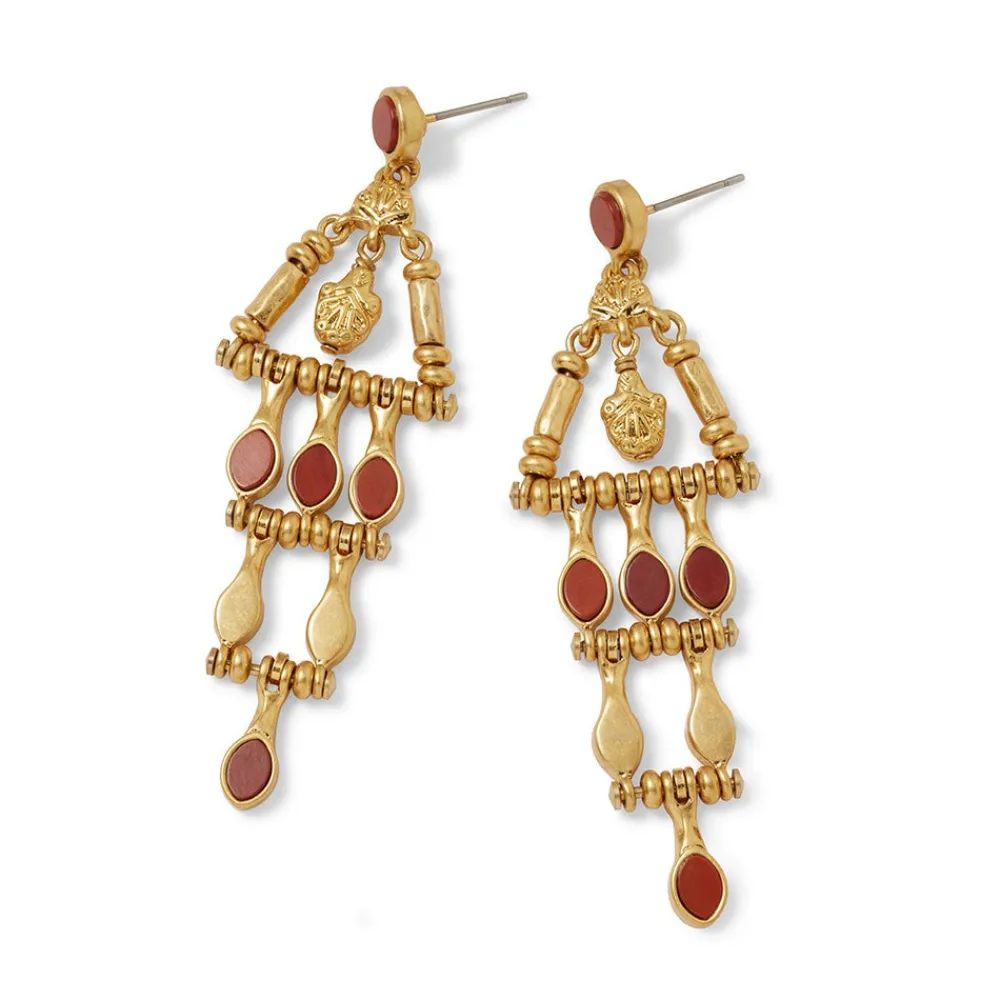 egyptian_nefer_amulet_red_jasper_chandelier_earrings_2.webp Egyptian Nefer Amulet Red Jasper Chandelier Earrings*The Met Store Clearance