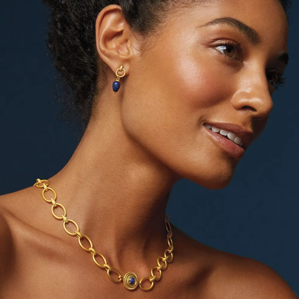 etruscan_lapis_doorknocker_earrings_2.webp Etruscan Lapis Doorknocker Earrings*The Met Store Best Sale