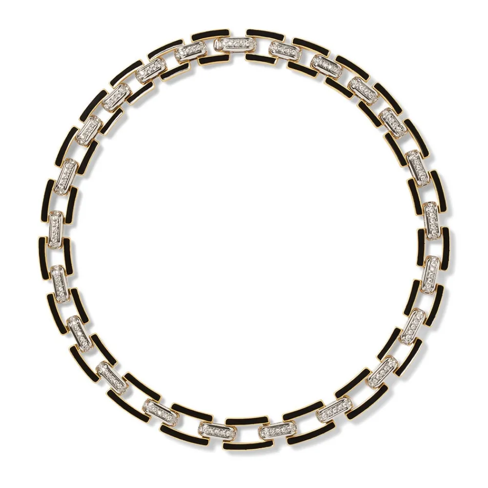 european_buckle_enamel_collar_necklace_and_drop_earrings_set_4.webp European Buckle Enamel Collar Necklace and Drop Earrings Set*The Met Store Discount