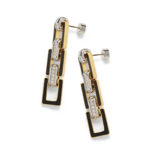 European Buckle Enamel Drop Earrings*The Met Store New