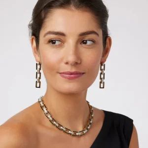European Buckle Enamel Drop Earrings*The Met Store New