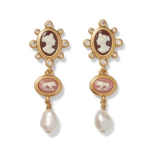 European Cameo Charm Necklace and Drop Earrings Set*The Met Store Flash Sale