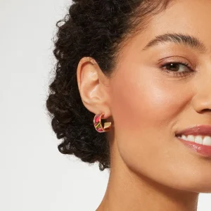 Favrile Tulip Enamel Hoop Earrings*The Met Store Store