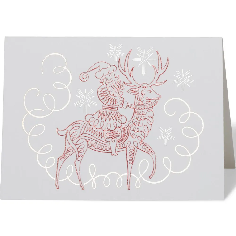 gordon_santa_riding_reindeer_fine_holiday_cards_0.webp Gordon: Santa Riding Reindeer Fine Holiday Cards*The Met Store Cheap