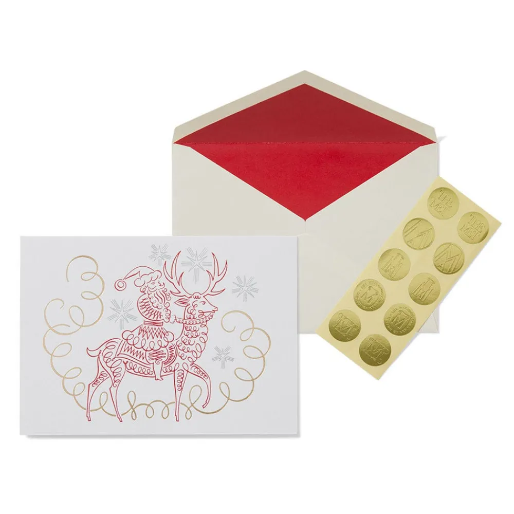 gordon_santa_riding_reindeer_fine_holiday_cards_2.webp Gordon: Santa Riding Reindeer Fine Holiday Cards*The Met Store Cheap