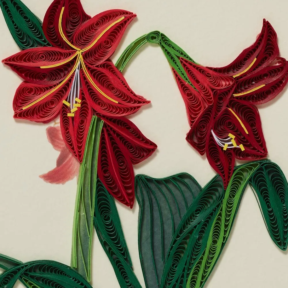 hybrid_amaryllis_quilled_holiday_card_1.webp Hybrid Amaryllis Quilled Holiday Card*The Met Store Best