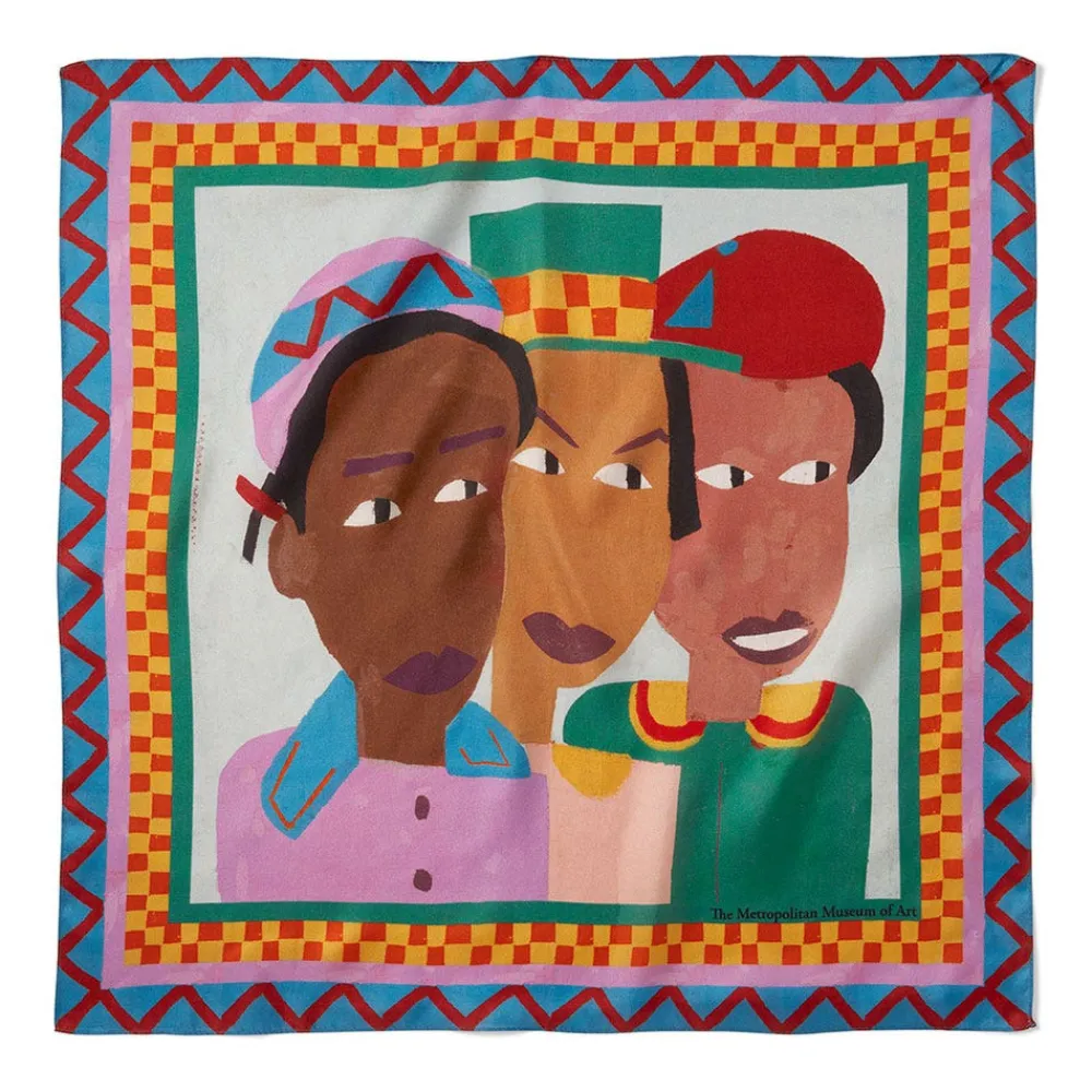 johnson_three_children_silk_neckerchief_0.webp Johnson Three Children Silk Neckerchief*The Met Store Sale