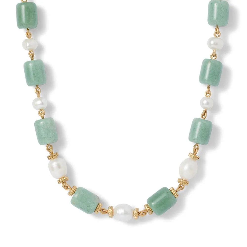karavas_gems_largebead_aventurine_and_pearl_necklace_3.webp Karavas Gems Large-Bead Aventurine and Pearl Necklace*The Met Store Cheap