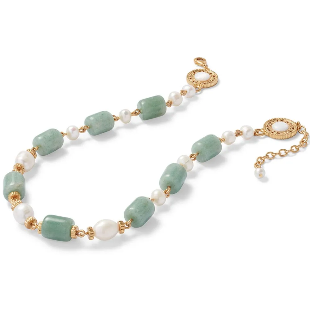 karavas_gems_largebead_aventurine_and_pearl_necklace_4.webp Karavas Gems Large-Bead Aventurine and Pearl Necklace*The Met Store Cheap