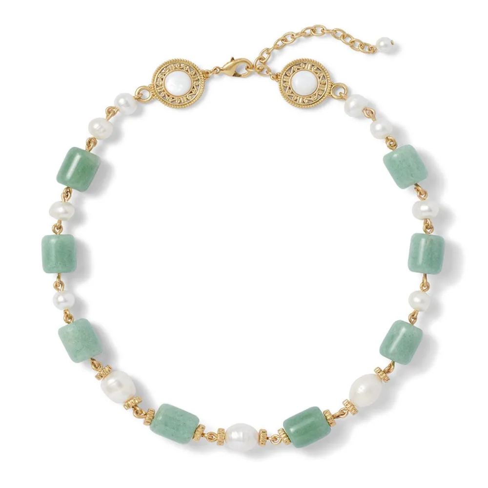 karavas_gems_largebead_aventurine_and_pearl_necklace_and_drop_earrings_set_2.webp Karavas Gems Large-Bead Aventurine and Pearl Necklace and Drop Earrings Set*The Met Store Outlet