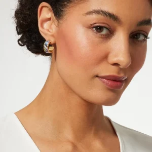 Magnolias and Irises Enamel Hoop Earrings*The Met Store Best