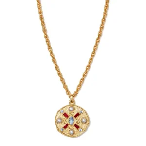Medieval Stone Medallion Pendant Necklace*The Met Store New