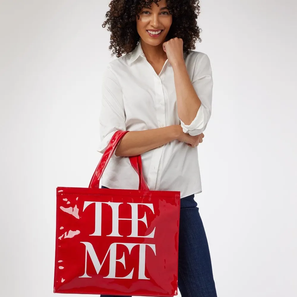 met_logo_vinyl_tote_7.webp Met Logo Vinyl Tote*The Met Store Sale