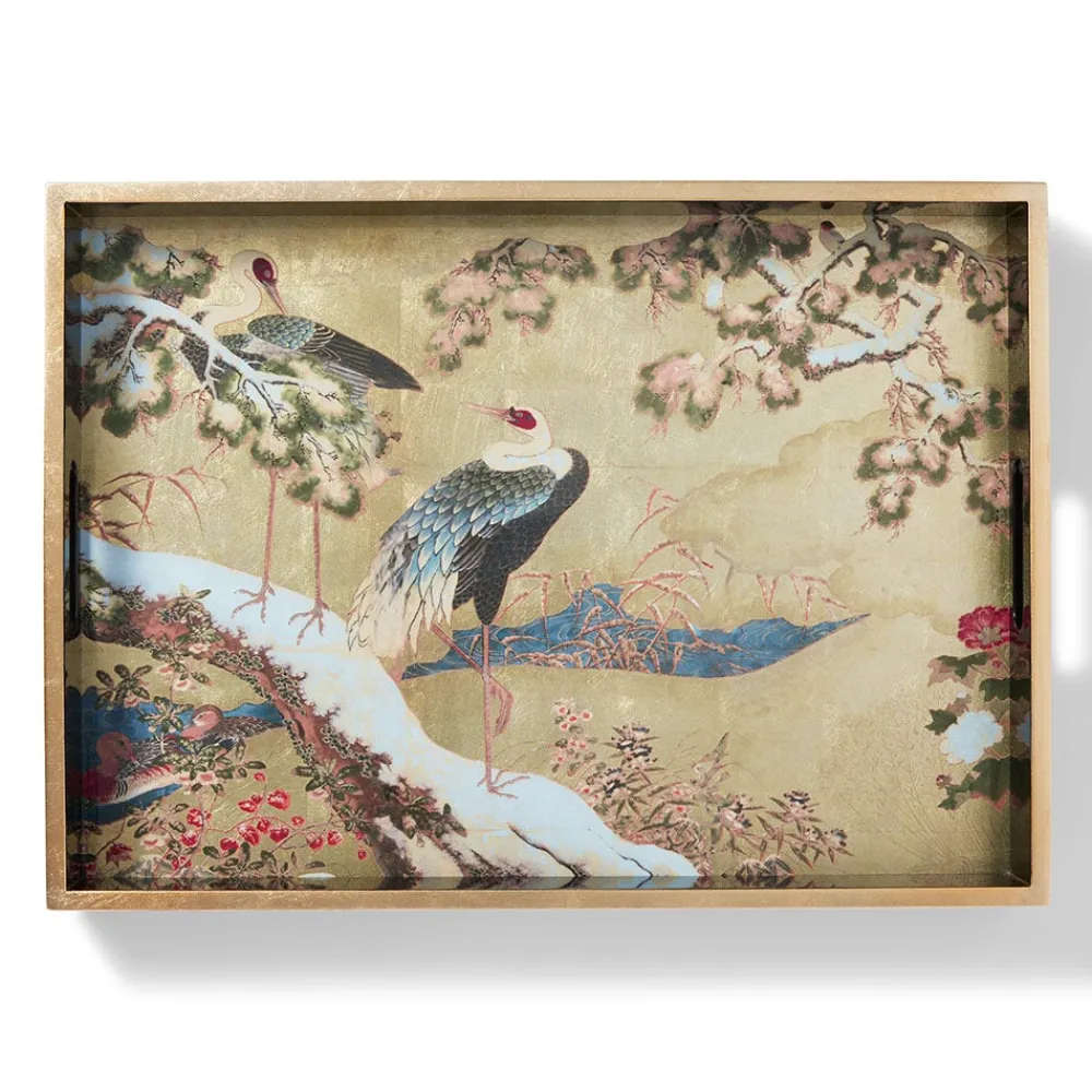 momoyama_cranes_and_flowers_lacquer_tray_0.webp Momoyama Cranes and Flowers Lacquer Tray*The Met Store Best Sale