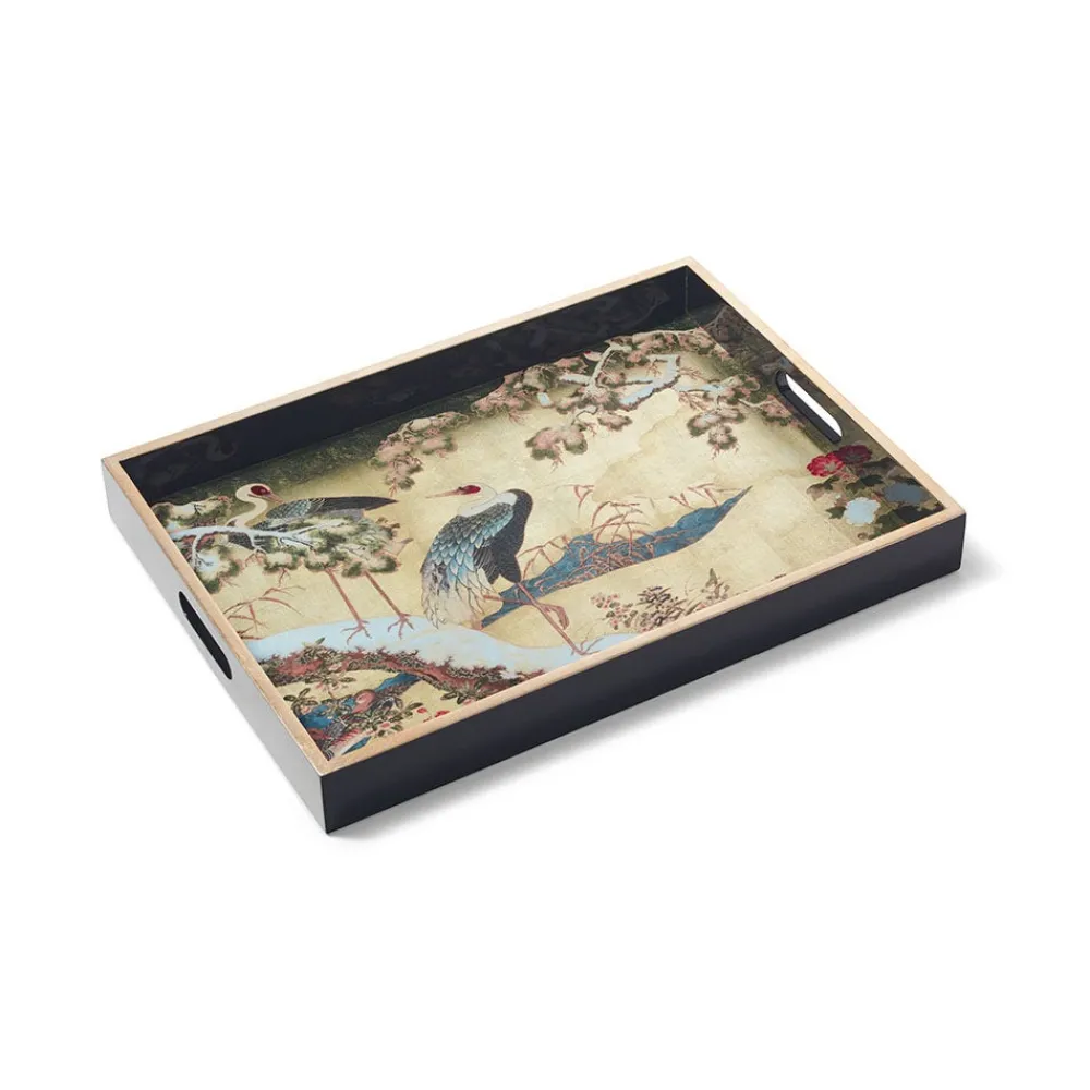 momoyama_cranes_and_flowers_lacquer_tray_1.webp Momoyama Cranes and Flowers Lacquer Tray*The Met Store Best Sale