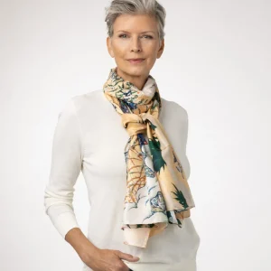 Momoyama Cranes and Flowers Oversize Silk Shawl*The Met Store Hot