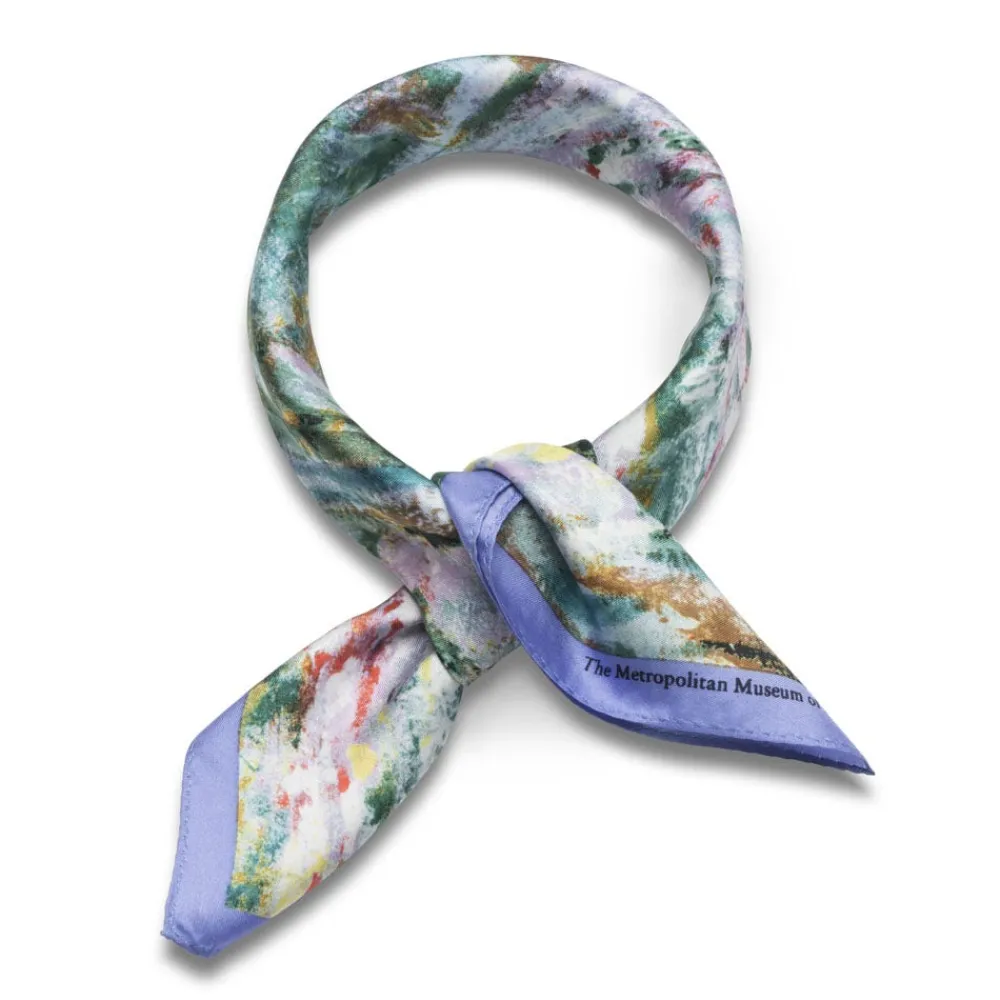 monet_bridge_and_water_lilies_silk_neckerchief_1.webp Monet Bridge and Water Lilies Silk Neckerchief*The Met Store Flash Sale