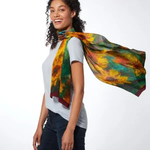 Monet Sunflowers Oblong Silk Scarf*The Met Store Sale
