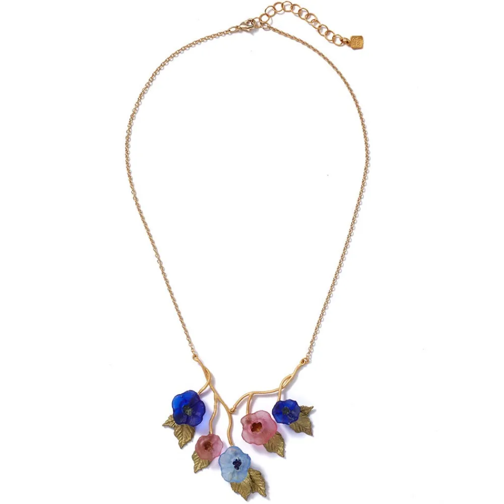 morning_glories_bib_necklace_1.webp Morning Glories Bib Necklace*The Met Store New