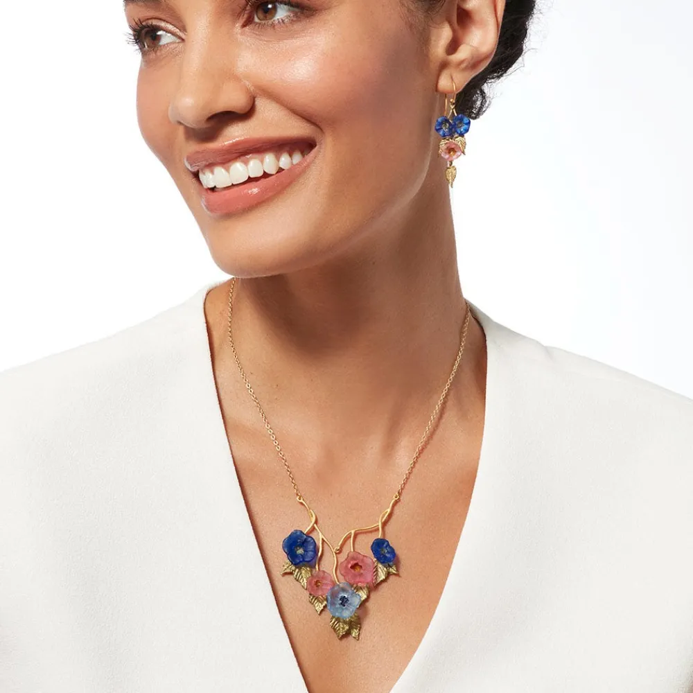 morning_glories_bib_necklace_3.webp Morning Glories Bib Necklace*The Met Store New
