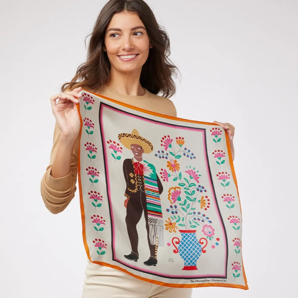 mrida_saltillo_dress_silk_neckerchief_3.webp Mérida Saltillo Dress Silk Neckerchief*The Met Store Online