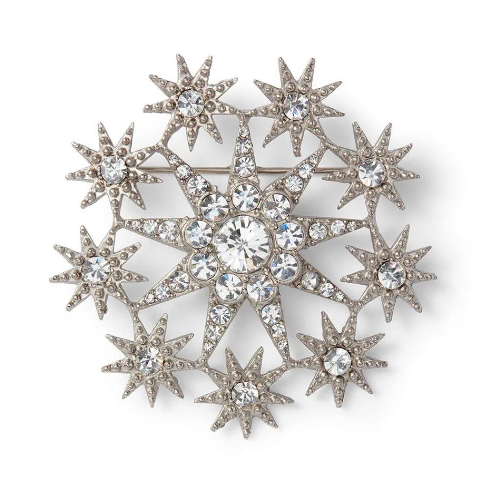 ottoman_star_antiqued_silver_brooch_0.webp Ottoman Star Antiqued Silver Brooch*The Met Store Discount