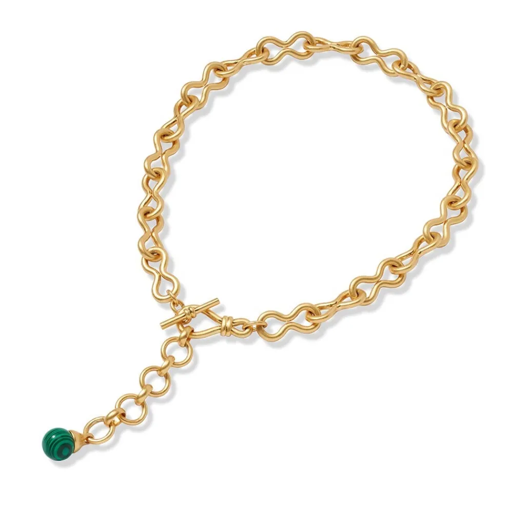 roman_malachite_statement_necklace_2.webp Roman Malachite Statement Necklace*The Met Store Fashion