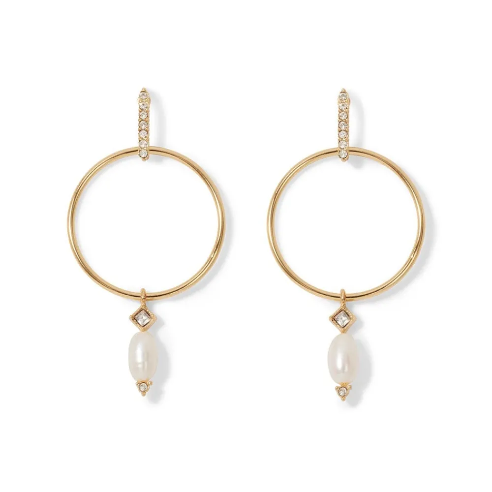 royal_tudor_forwardfacing_hoop_earrings_with_pearl_drops_0.webp Royal Tudor Forward-Facing Hoop Earrings with Pearl Drops*The Met Store Clearance