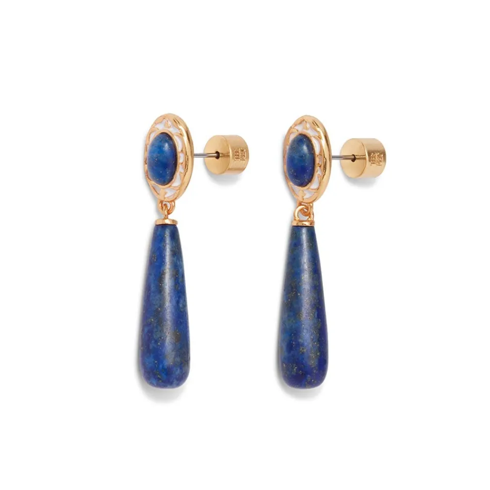 spanish_baldric_lapis_elongated_drop_earrings_2.webp Spanish Baldric Lapis Elongated Drop Earrings*The Met Store Shop