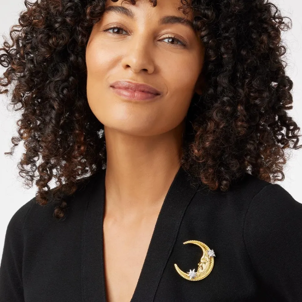 spanish_day_and_night_moon_brooch_1.webp Spanish Day and Night Moon Brooch*The Met Store Fashion