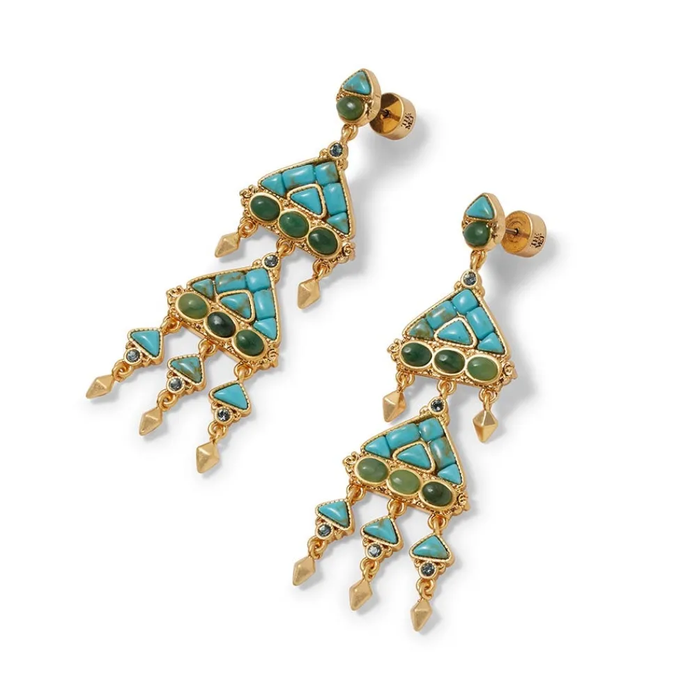tibetan_mandala_fringe_drop_earrings_3.webp Tibetan Mandala Fringe Drop Earrings*The Met Store Best