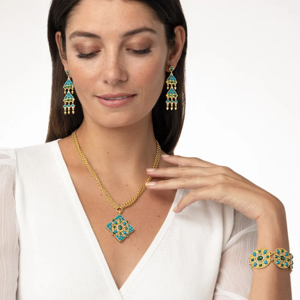 tibetan_mandala_fringe_drop_earrings_4.webp Tibetan Mandala Fringe Drop Earrings*The Met Store Best