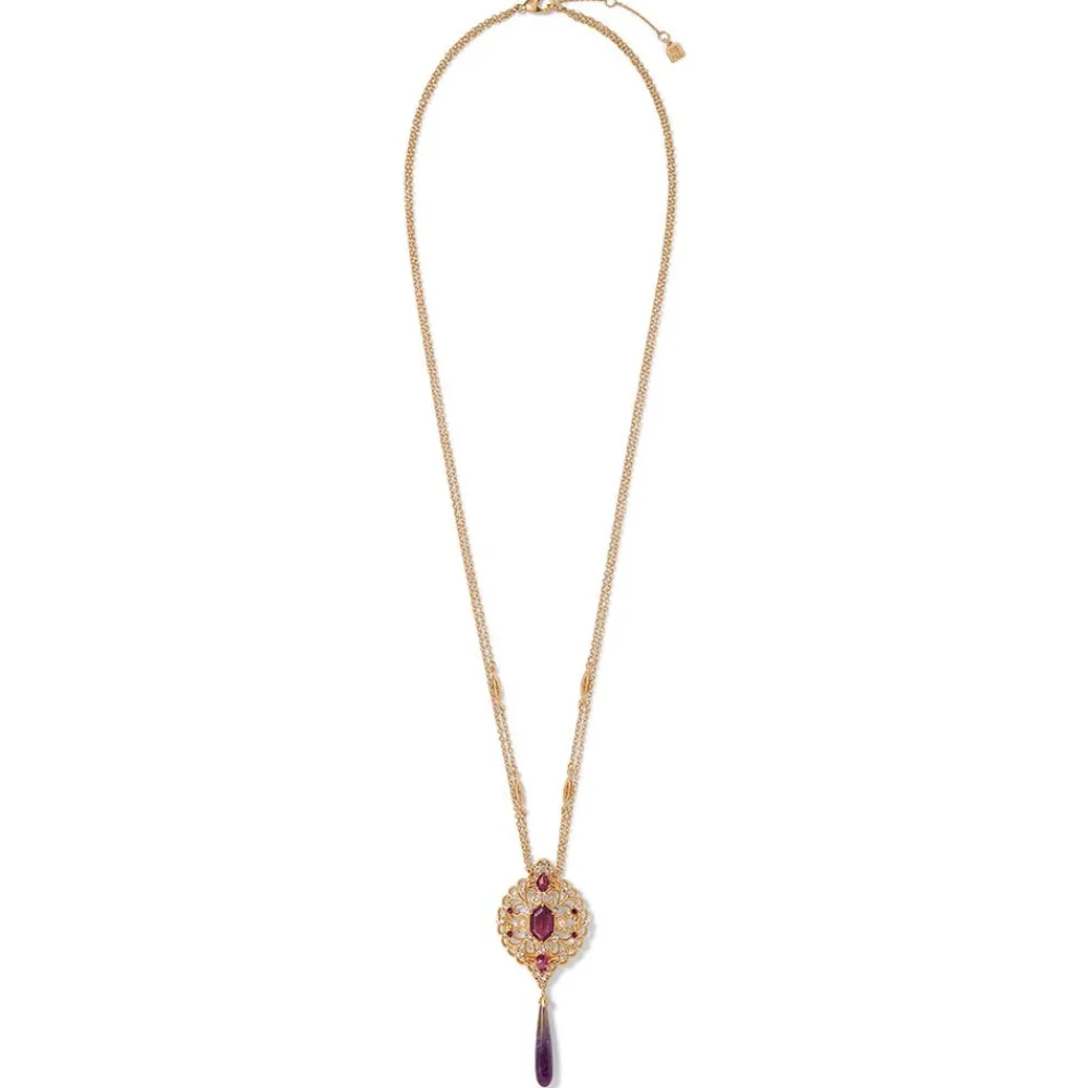 turkish_amethyst_long_pendant_necklace_and_statement_earrings_set_3.webp Turkish Amethyst Long Pendant Necklace and Statement Earrings Set*The Met Store Flash Sale