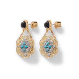 Turkmen Chain Drop Earrings*The Met Store New