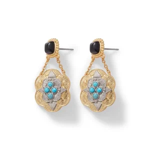 Turkmen Chain Drop Earrings*The Met Store New