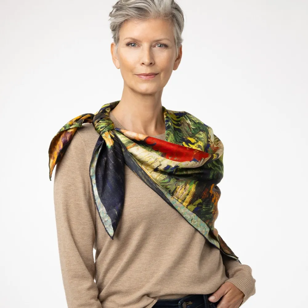 van_gogh_stylized_nature_doublesided_square_silk_scarf_4.webp Van Gogh Stylized Nature Double-Sided Square Silk Scarf*The Met Store New