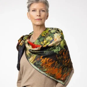 Van Gogh Stylized Nature Double-Sided Square Silk Scarf*The Met Store New