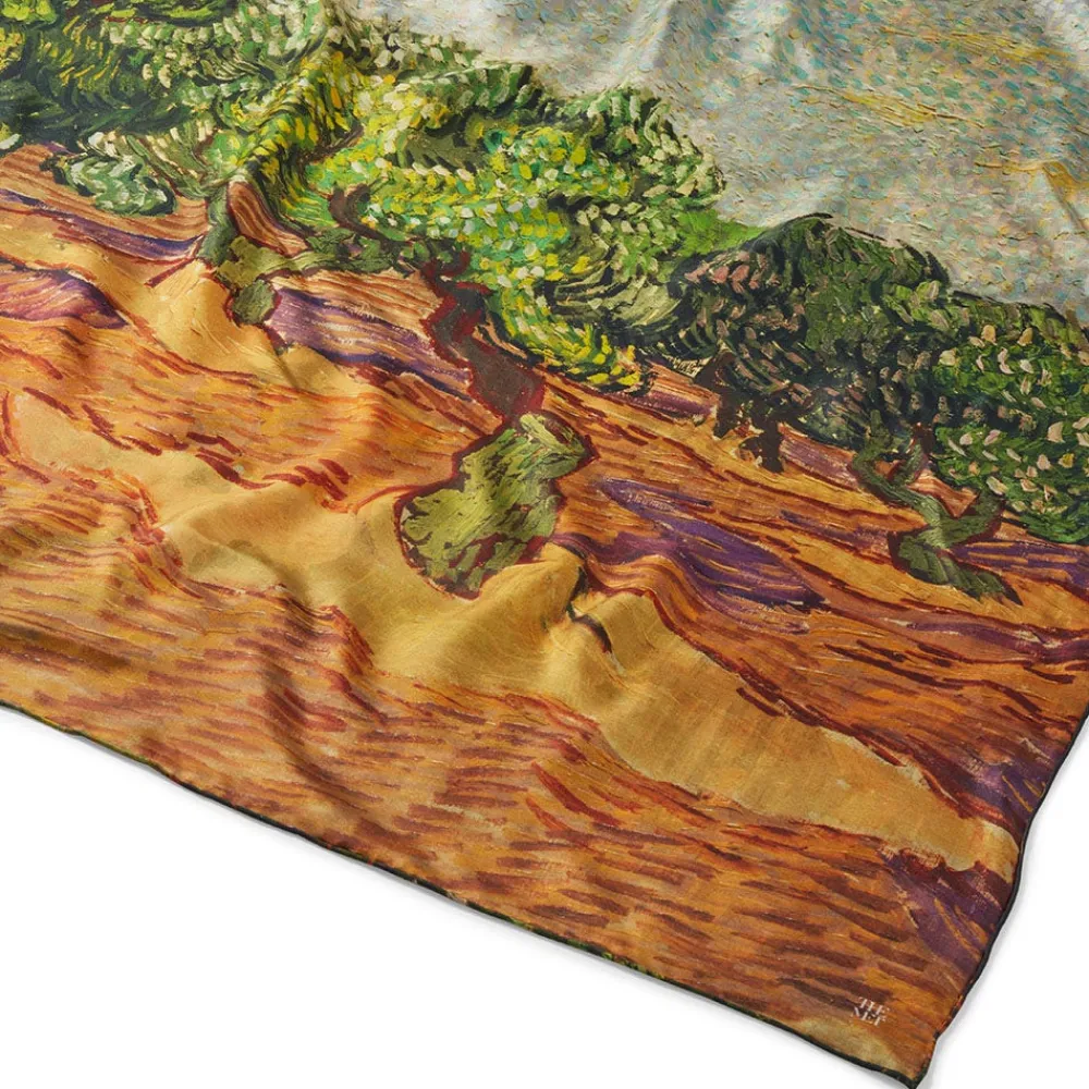 van_gogh_stylized_nature_doublesided_square_silk_scarf_8.webp Van Gogh Stylized Nature Double-Sided Square Silk Scarf*The Met Store New