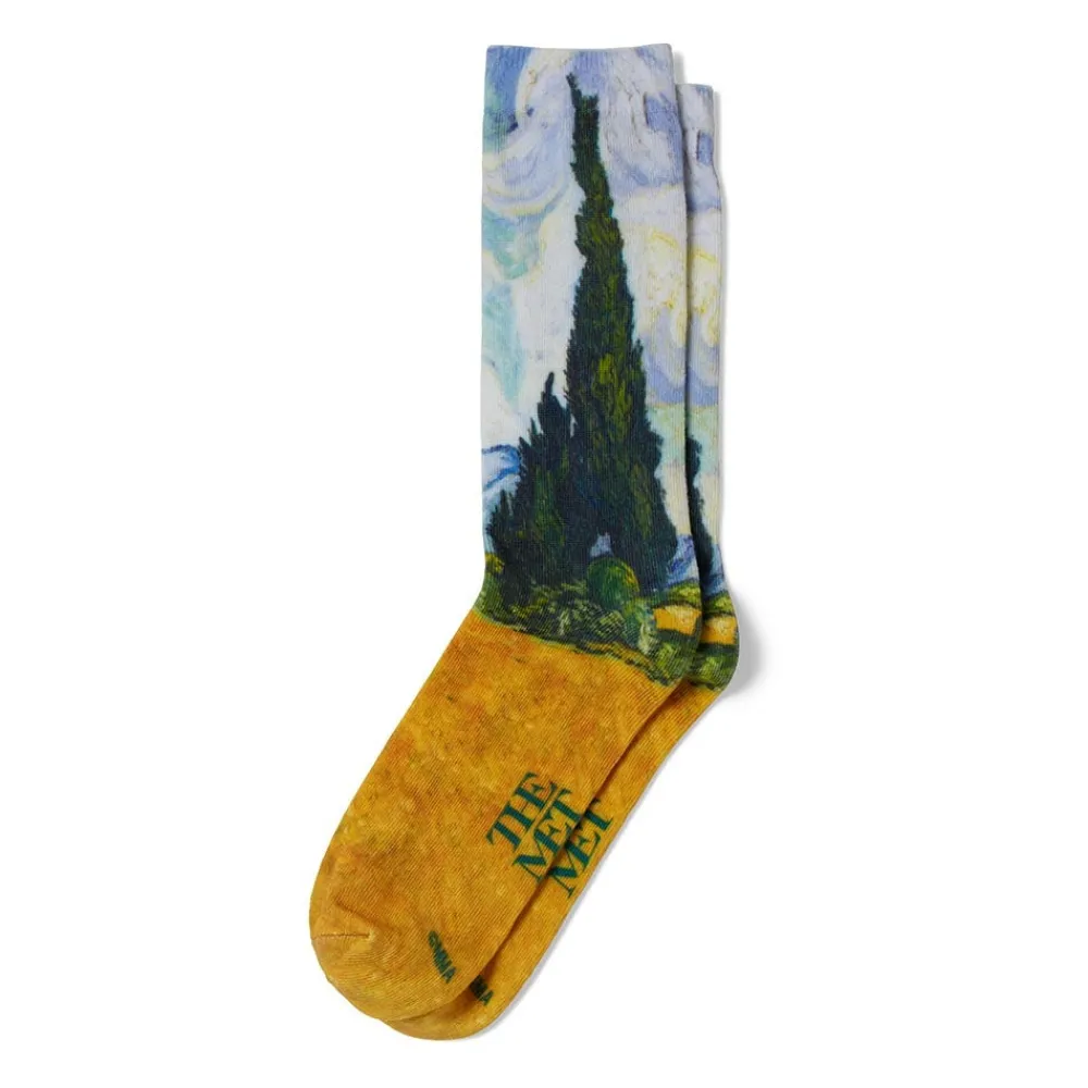 van_gogh_wheat_field_with_cypresses_mens_socks_0.webp Van Gogh Wheat Field with Cypresses Men's Socks*The Met Store Cheap