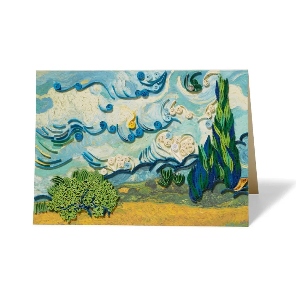 van_gogh_wheat_field_with_cypresses_quilled_card_0.webp Van Gogh Wheat Field with Cypresses Quilled Card*The Met Store Cheap
