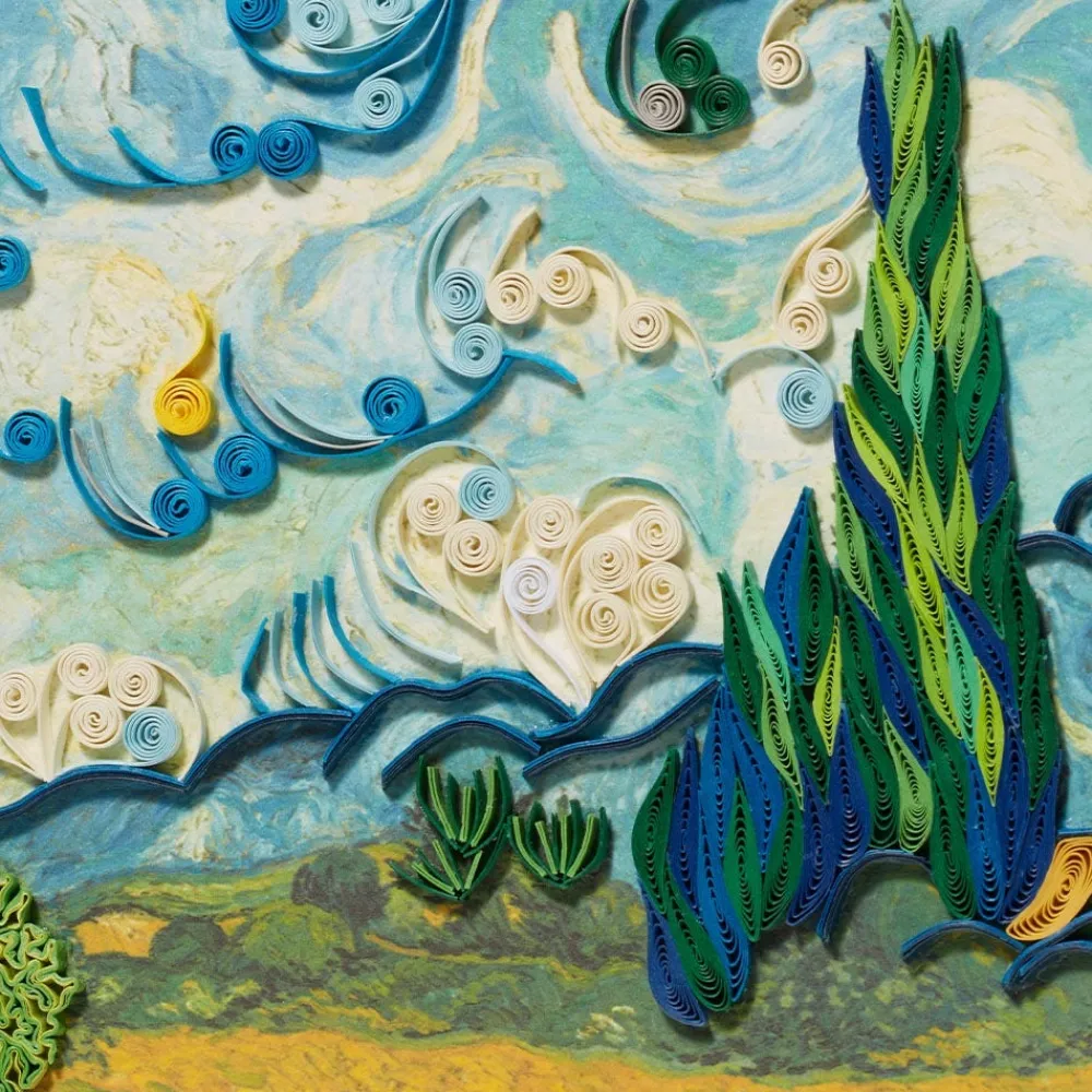 van_gogh_wheat_field_with_cypresses_quilled_card_1.webp Van Gogh Wheat Field with Cypresses Quilled Card*The Met Store Cheap