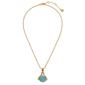 Wedjat Eye Scarab Spinning Pendant Necklace*The Met Store Best