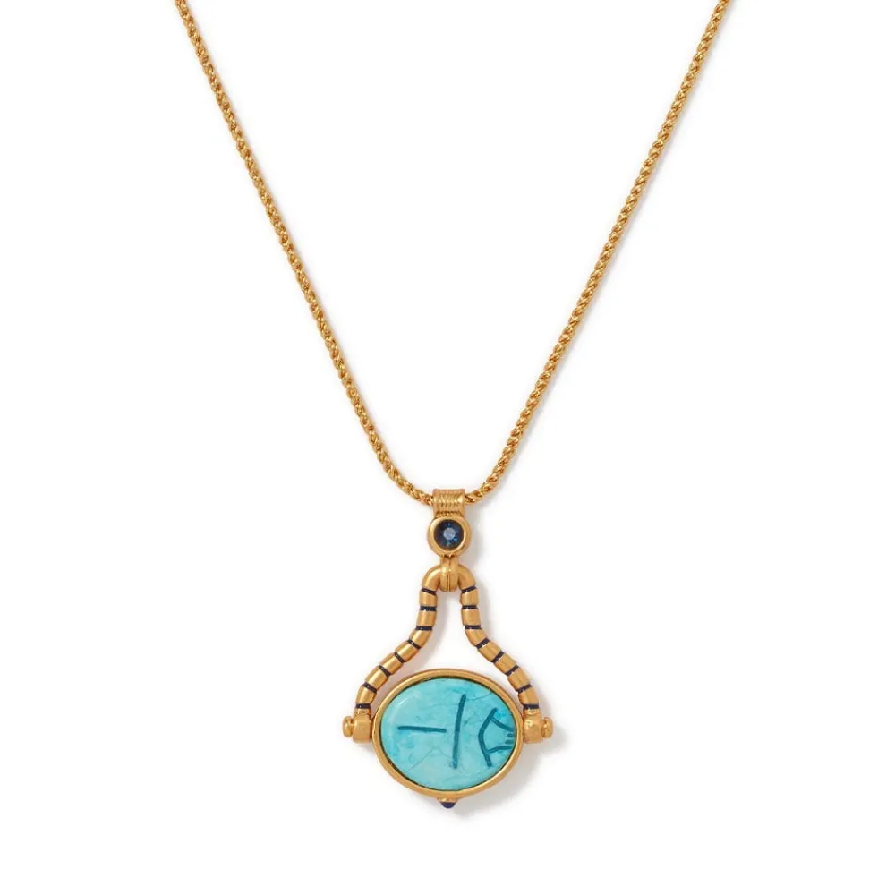 wedjat_eye_scarab_spinning_pendant_necklace_3.webp Wedjat Eye Scarab Spinning Pendant Necklace*The Met Store Best