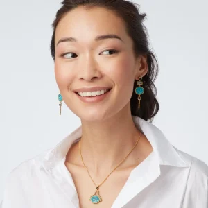Wedjat Eye Scarab Spinning Pendant Necklace*The Met Store Best